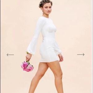 Dress the Population Mackenzie Dress off White NWT